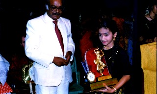 S. Ram Bharati and a girl