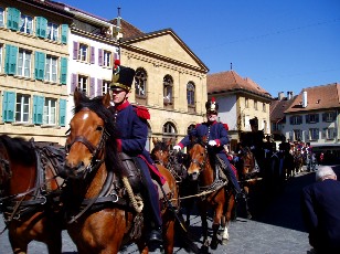 Dfil batterie d'artillerie 30 hommes, Yverdon-les-Bains