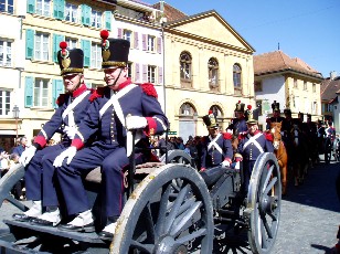 Dfil batterie d'artillerie 30 hommes, Yverdon-les-Bains