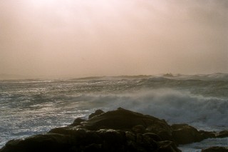 Tempte avec mare haute en Bretagne